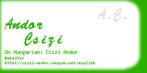 andor csizi business card